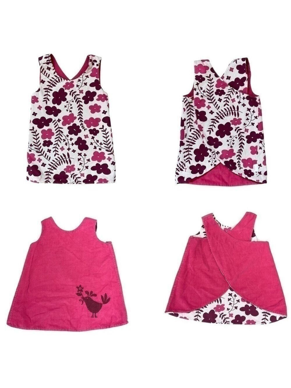 HANNA Andersson Reversible Pinafore Dress size 70 = size 6-12 months